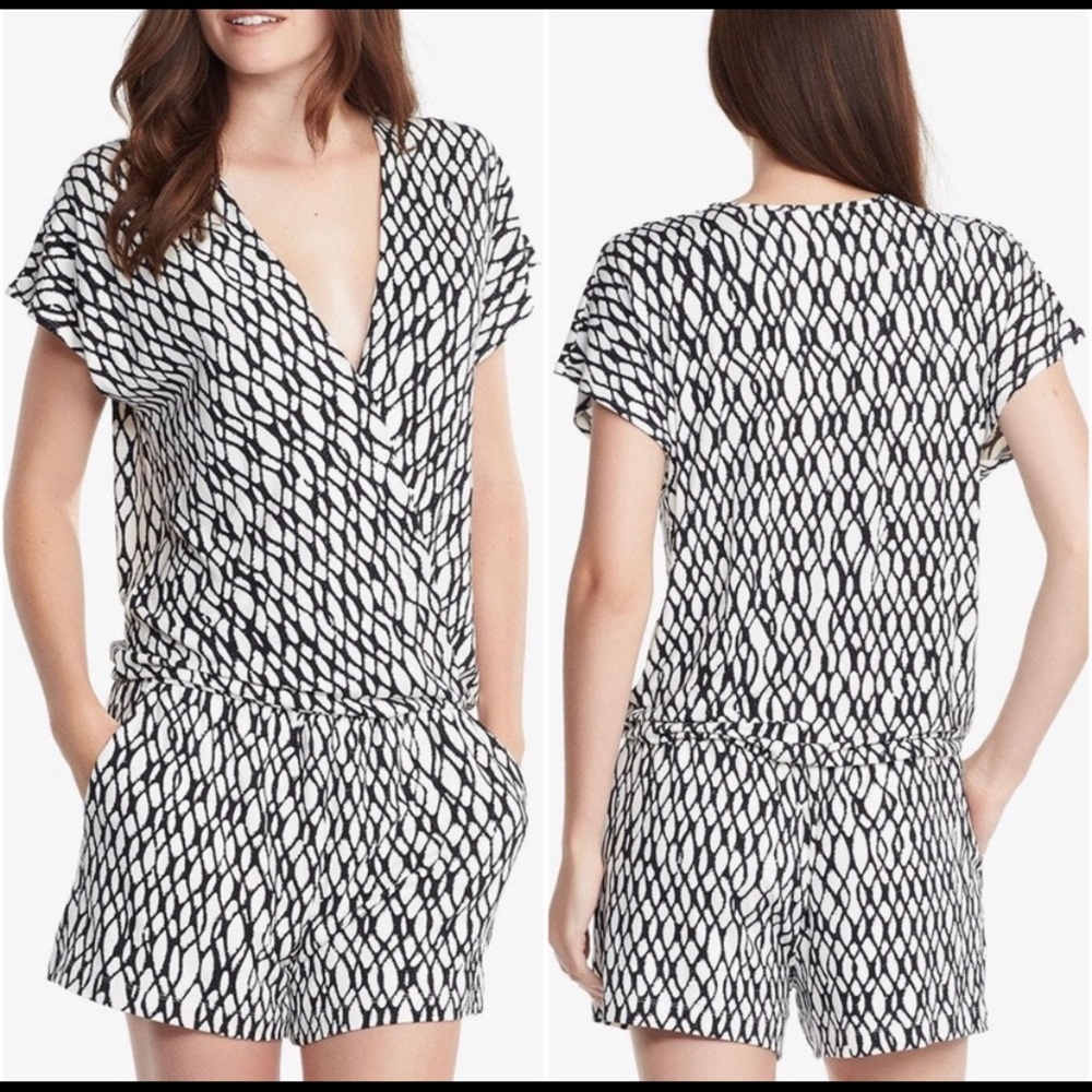 TART Black and White Romper Small NWOT